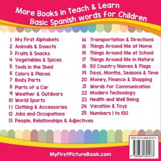 My First Spanish Vacation & Toys Picture Book with English Translations: Bilingual Early Learning & Easy Teaching Spanish Books for Kids: 24 (Teach & Learn Basic Spanish Words for Children)