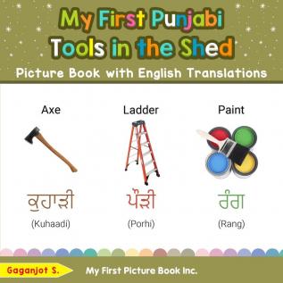 My First Punjabi Tools in the Shed Picture Book with English Translations: Bilingual Early Learning & Easy Teaching Punjabi Books for Kids: 5 (Teach & Learn Basic Punjabi Words for Children)