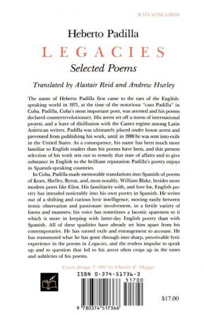 Legacies: Selected Poems: A Bilingual Edition