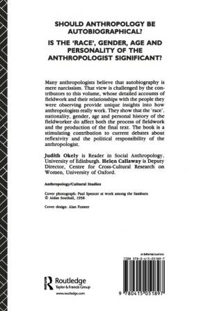 Anthropology and Autobiography