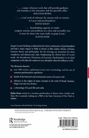 Introductory Dictionary of Lacanian Psychoanalysis
