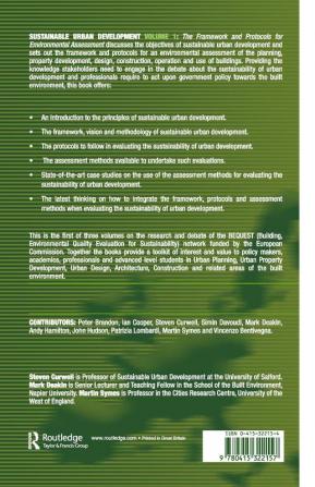 Sustainable Urban Development Volume 1