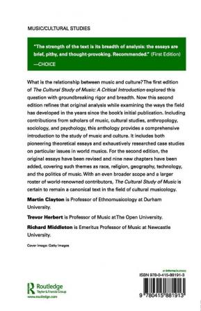 Cultural Study of Music