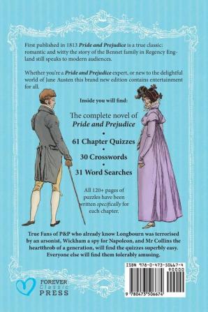 Jane Austen's Pride and Prejudice & Quiz Book: Complete Novel Plus: Quizzes Crosswords and Word Searches (Forever Classic Press Jane Austen Puzzle Books)