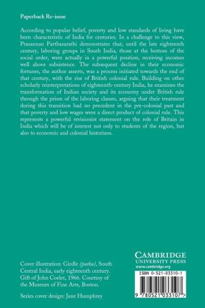 The Transition to a Colonial Economy: Weavers Merchants and Kings in South India 1720–1800 (Cambridge Studies in Indian History and Society)