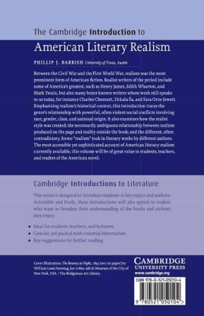 The Cambridge Introduction to American Literary Realism