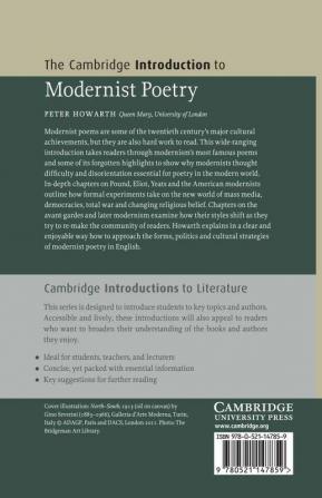 The Cambridge Introduction to Modernist Poetry