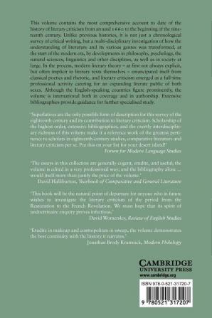 The Cambridge History of Literary Criticism