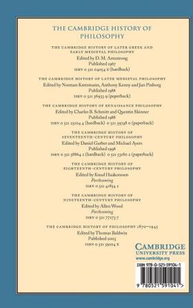 The Cambridge History of Philosophy 1870-1945