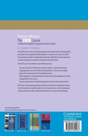 The CELTA Course Trainer's Manual