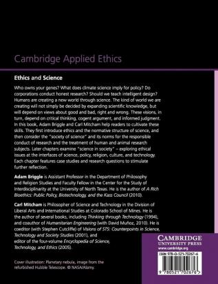 Ethics and Science: An Introduction (Cambridge Applied Ethics)