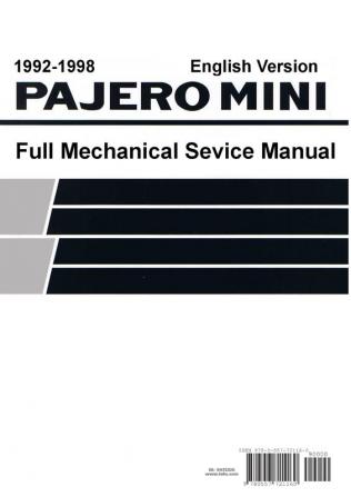 Mitsubishi Pajero Mini 660cc English Mechanical Factory Service Manual