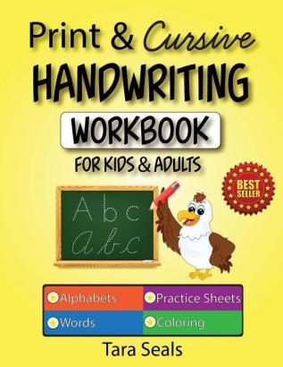 Print & Cursive Handwriting Workbook for Kids & Adults