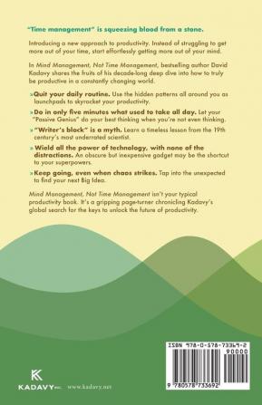Mind Management Not Time Management
