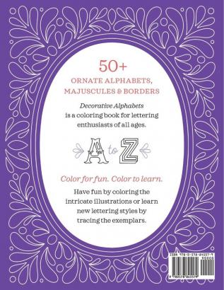 Decorative Alphabets: A Coloring Book of Letters and Borders