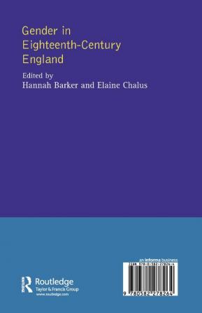 Gender in Eighteenth-Century England