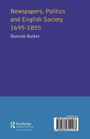 Newspapers and English Society 1695-1855