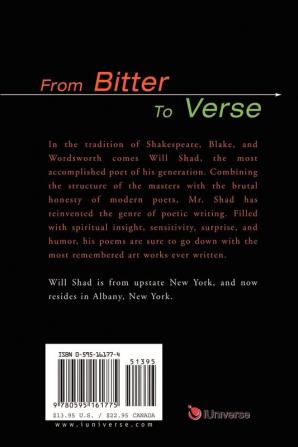 From Bitter to Verse: The Very Best Poems of Will Shad Book 1: 1995-1996: 01