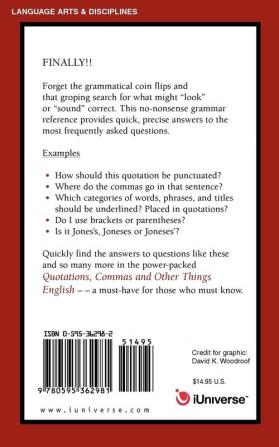 Woodroof's Quotations Commas and Other Things English: Instructor's Reference Edition