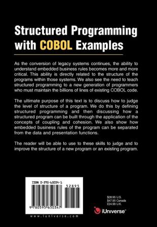 Structured Programming with COBOL Examples