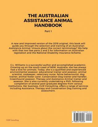 The Australian Assistance Animal Handbook: Part I: Terminology Selection & Training