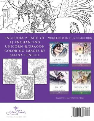 Unicorns and Dragons - Enchanting Fantasy Coloring Book: 17 (Fantasy Coloring by Selina)