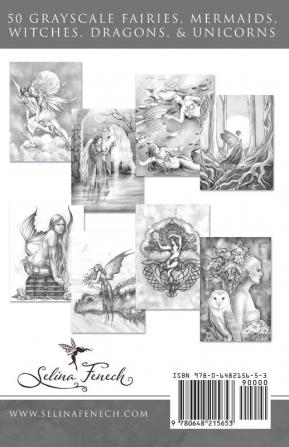 Grayscale Minis - Pocket Sized Fantasy Art Coloring Book