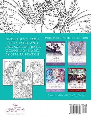 Fairy Portraits - Beautiful Fantasy Faces Coloring Book: 22 (Fantasy Coloring by Selina)