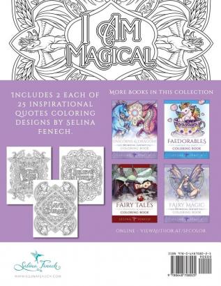 Inspirational Quotes and Fantasy Coloring Book: 25 (Fantasy Coloring by Selina)