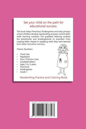 Esse & Friends Handwriting Practice Workbook Numbers: 123 Number Tracing Size 2 Practice lines Ages 3 to 5 Preschool Kindergarten Early Primary ... (Esse & Friends Learning Workbooks)