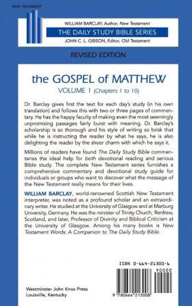 The Gospel of Matthew: Chapters 1 to 10 (Daily Study Bible)