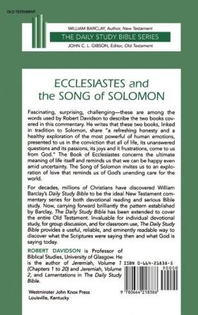 Ecclesiastes and the Song of Solomon (The Daily study Bible--Old Testament)