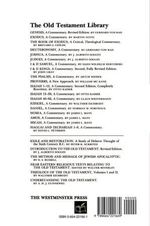 Haggai and Zechariah 1-8: A Commentary (The Old Testament Library)