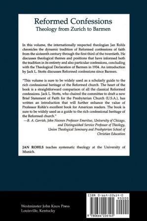 Reformed Confessions: Theology from Zurich to Barmen (Columbia Series in Reformed Theology)