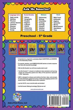 Ask Me Smarter! Language Arts Social Studies Science and Math - Grade 5: Comprehensive Curriculum-aligned Questions and Answers for 5th Grade: 11