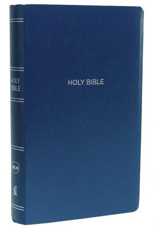 NKJV, Gift and Award Bible, Leather-Look, Blue, Red Letter,