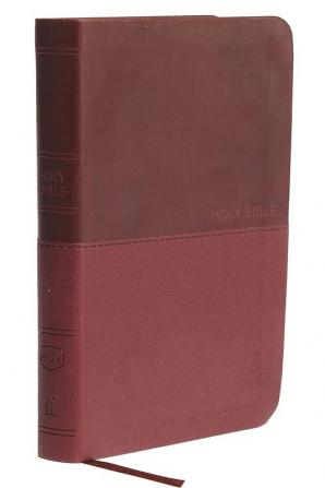 NKJV, Value Thinline Bible, Compact, Leathersoft, Burgundy,