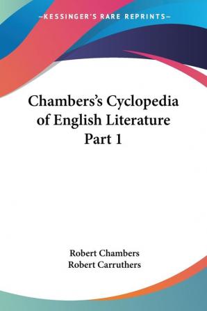 Chambers's Cyclopedia of English Literature 1879: vol.1