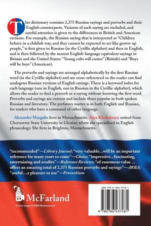 Russian-English Dictionary of Proverbs and Sayings