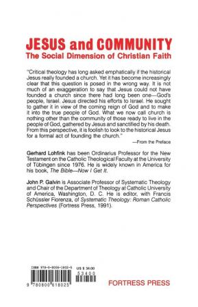 Jesus and Community: The Social Dimensions of Christian Faith