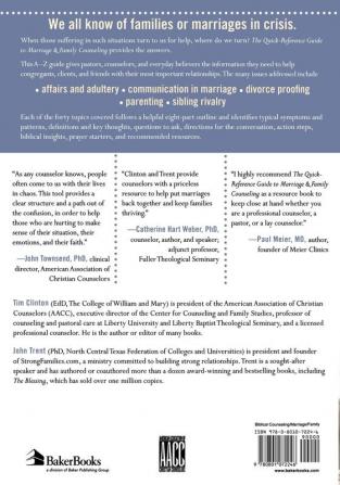 The Quick-Reference Guide to Marriage & Family Counseling