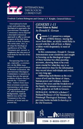 From Eden to Babel: A Commentary on the Book of Genesis 1-11 (International Theological Commentary)