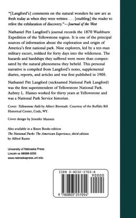 The Discovery of Yellowstone Park: Journal of the Washburn Expedition to the Yellowstone and Firehole Rivers in the Year 1870