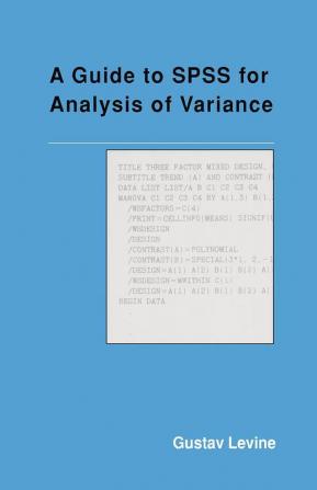 Guide to SPSS for Analysis of Variance