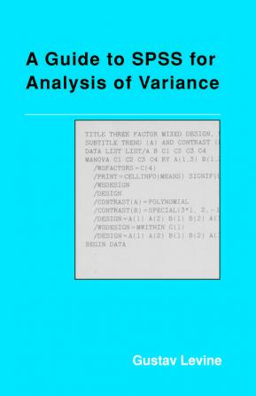 Guide to SPSS for Analysis of Variance