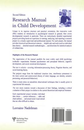 Research Manual in Child Development