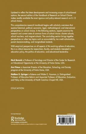 Handbook of Research on School Choice