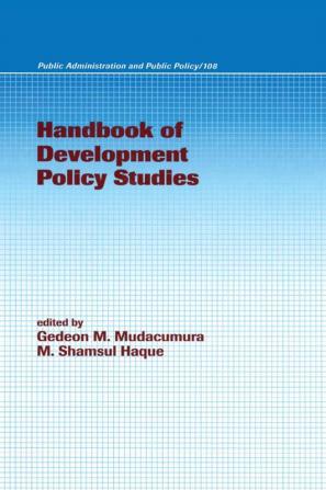 HANDBOOK OF DEVELOPMENT POLICY STUDIES