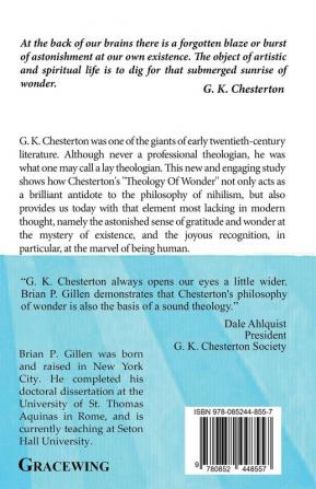 Theology of Wonder: G. K. Chester's Response to Nihilism