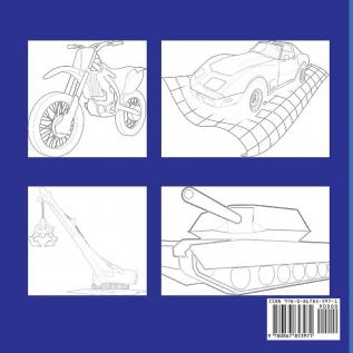 Cars Tanks & Motorcycles: Coloring book for kids (Edu Books for Children)